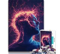 Lightning Brain 1000 Piece Jigsaw Puzzle for Adults And Teenagers,Pattern Assembly Fun at Home Activities,Birthday Present,Travel Gifts (38x26cm)