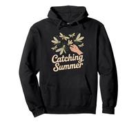 Lightning Bug Catching Summer Mason Jar Campfire Firefly Pullover Hoodie