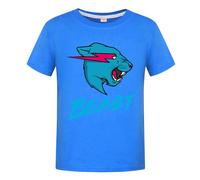 Lightning Cat YouTube Gamer Boys Girls 100% Cotton T-Shirts Unisex Kids Tee (Navy Blue,12-13 Years,12 Years,13 Years)