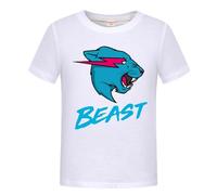 Lightning Cat YouTube Gamer Boys Girls 100% Cotton T-Shirts Unisex Kids Tee (White,11-12 Years,11 Years,12 Years)