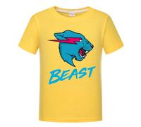 Lightning Cat YouTube Gamer Boys Girls 100% Cotton T-Shirts Unisex Kids Tee (Yellow,5-6 Years,5 Years,6 Years)