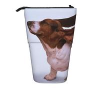 Lightning Dark Cloud Print Telescopic Pencil Case Pen Holder Multifunction Standing Pencil Pouch for Women Men