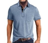 Lightning Deal: Mens Cotton & Linen Shirts & Polo Shirts - XXL, 21 Inch Collar, Formal & Casual - Summer Clearance