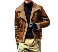 Lightning Deals Of The Day Cocila Chore Jacket Integrated Lamb Men'S Jacket With Thickened Suede Jacket For Warmth Hooded Leather Jacket Men Funnel Neck Wool Coat Mens Mens Combat Ja Sale Clearance