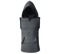 Lightning Deals Of The Day Cocila Mens Tops Muscle Sports Breathable Contrast Trim Pocket Hooded Sleeveless Pullover Tank Top Mens Shirt Short Sleeve Mens Long Sleev Ladies Gift Sets Sale Clearance