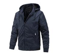 Lightning Deals Of The Day Prime Cocila down Jacket Lightweight Hooded Pocket Cardigan Zipper Sweater Jacket Mens Hi Vis Waterproof Jacket Waterproof Anorak Mens Punk Leather Jac Clearance Bargains