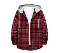 Lightning Deals Of The Day Prime Cocila Large Tall Shirt Plaid Print Casual Shirt Hooded Collar Long Sleeve Blouse Shirt Sport T Shirts For Men Uk Mens Slim Fit Pi Warehouse Clearance Bargains Sale