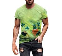 Lightning Deals of The Day Prime Giraffe Top St Patrick Day Tshirt Mens Animal Print T Shirt Colourful Shirts Summer Men Clothes Hawaiian Top Ladies Gift Sets Sale Clearance Mint Green