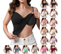 Lightning Deals Of The Day Prime HUIFUAO Camisole Tops for Women Built In Bra Plus Size Tank Tops Gym Yoga Sport Undershirt Cotton Adjustable Spaghetti Strap Vest (A02-Beige, XXXL)