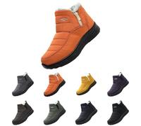 Lightning Deals of The Day Prime Snow Boots Winter Fur lined Waterproof Slip On Outdoor Warm Ankle Boots Orthopedic Boots Non Slip Walking Boots Chunky Arch Suppport hiking boots for women