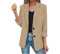 Lightning Deals of The Day Today Sale Blazer Suit for Women UK Elegant Long Sleeve Blazer Jacket With Pocket Fashion Solid Color Two Button Blazers Cardigans Recent Orders Placed By Me