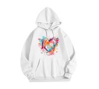 lightning deals of the day today sale Valentines Day Gifts Hoodies For Women Solid Color Casual Fall Hooded 2024 Pullover Hoodie Basic items under 5 pounds trade in account White