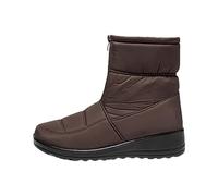 Lightning Deals of The Day Today Sale Womens Waterproof Snow Boots Womens Snow Boots Plush Lined Winter Boot Front Zip Warm Shoes Walking Booties Non Slip Wide Prime Deals (Brown, 5)