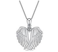 Lightning Deals Of Today Prime Angel Wings Necklace Guardian Angel Necklace Silver Jewelry Pendant Charm Neck Chain Necklace Jewelry for Women Friends, Cubic Zirconia Jewellery For Women