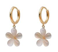 Lightning Deals Of Today Prime Boho Big Resin Flower Drop Dangle Earrings Gold Crystal Flower Hoop Earrings, Stone Flower Earrings New Net Red Senior Sense Of Temperament Earrings Design Earrings