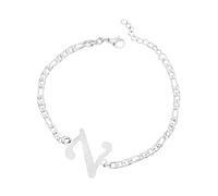 Lightning Deals Of Today Prime Initial Bracelets for Women Gifts, Personalized Initial Bracelet Silver Plated Titanium Letter Bracelet Dainty Titanium Bracelet Delicate Disc Name Bracelet For Women