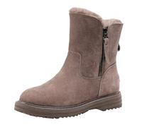 Lightning Deals Today: Women's Ankle Boots With Low Chunky Heel - Non-Slip, Waterproof Snow Boots for Walking and Trekking - Round Toe, Size 6