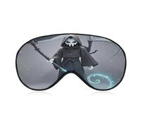 Lightning Death God Sleep Mask Light Block-Out Eye Mask for Side Sleeper Pressure-Free Soft Night Blindfold with Adjustable Strap Breathable Sleep Eye Cover for Travel