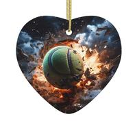 Lightning Fever Tennis Christmas Heart Hanging Double-Sided Printing Suitable for Shopping malls supermarkets Decorations