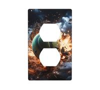 Lightning Fever Tennis Duplex Wall Panel Kit, 11.4 X 7 Cm, Electrical Outlet Plug Cover for Light Socket Switch, (1 Piece).