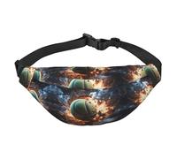 Lightning Fever Tennis Large Fashion Crossbody Waist Bag, Travel Casual Boys Waist Bag, Suitable for Sports, Running, Cycling, Traveling, Fishing