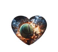 Lightning Fever Tennis Pattern Car Air Fresheners 6 Pcs Heart Shape Hanging Aromatherapy Tablets Scented Fresheners For Bedroom Bathroom