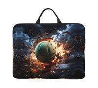 Lightning Fever Tennis Print 14in Laptop Case Sleeve Bag, Portable Handle for Business Trip, Commuting, Fits Notebook & Tablet