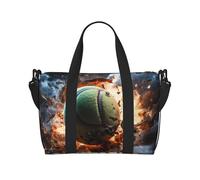 Lightning Fever Tennis Print Weekend Holdall 41cm Water Resistant Duffle Cabin Luggage Under Seat Travel Tote for Women
