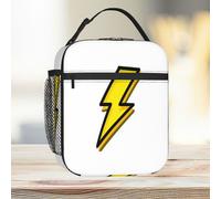 Lightning Flash Lunch Bag - Insulated Tote with 6L Capacity, Break-Resistant Zippers, Multi-Pocket Design for School, Travel & Picnics
