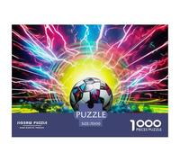 Lightning Football 1000 Piece 。 Puzzles for Adults -Surreal Football- Family Fun 。s Puzzles 1000 Pieces for Adults Gifts 70x50cm/1000pcs