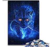 Lightning Leopard Adult Jigsaw Puzzles 1000 Pieces, for Educational Game Challenge Toy Birthday Present, Gifts, Wall Art (size 50x75cm)