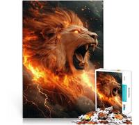 Lightning Lion1000 teenager Pieces Jigsaw Puzzle Decompressing Intellectual Educational Toy is ideal as gifts for the whole family 38x26cm
