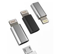 Lightning Male to Micro USB Female Adapter(3pack)Android Charging Port Cable Compatible with Apple iPhone 14 13 12 11 Pro Max Se X 6 7 8 Plus Ipad Air Converter Charge Cord Connector Charger Data Sync