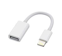 Lightning Male to USB Female iPhone OTG Adapter Dongle Cable for Apple Ipad Air Camera Card Reader U Disk Flash Drive Mouse Keyboard MIDI Hub for 14 13 12 11 Pro Max Mini XR X XS 8 7 Plus SE Converter
