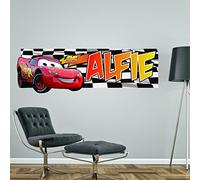 Lightning McQueen Cars Personalised customised Children's Wall Sticker Decal Art Mural Bedroom 3 Size Options