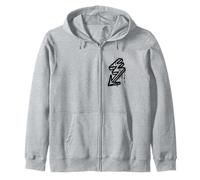 Lightning motif t-shirt, lightning shirt, thunderstorm flash graffiti Zip Hoodie