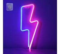 Lightning Neon Light for Wall Decor, Neon Signs with Pink and Blue Light Color & USB Cable for Room Decor Room Decor Christmas Birthday Halloween Gifts for Boys Girls Adult