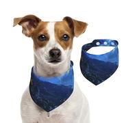 Lightning Night Sky Cotton Dog Bandanas - Washable Cotton Handkerchief Scarf Triangle Bandana for Small Medium Large Dog,Cat, Black