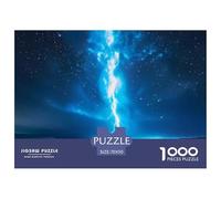 Lightning Ocean 1000 Jigsaw for Adults Challenging Beautiful Decoration Puzzle Impossible Hard Difficult Challenging Scenic Lightning Ocean Brainteasing Adults Jigsaw Puzzle 70x50cm/1000pcs