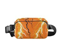 Lightning Orange Cute Fanny Pack Waist Bag for Women Men Large Capacity Crossbody Sling Bag with Adjustable Strap for Travel Running Hiking