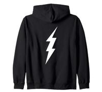 Lightning Retro Bolt Graphic Zip Hoodie