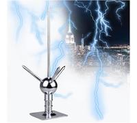 Lightning Rod Kit for Roofs, Detachable Copper Spike for Home Protection, Three-Pole Brass Lightning Protection Equipment for Buildings and Schools