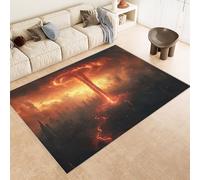 Lightning Rug Living Room 60x90 cm Fantasy Doomsday Rugs 3D Printing Cashmere Non-Slip Backing Easy to Clean with Vacuum or Machine Wash Kitchen Rugs for Compact Spaces Bedside Dorm Rooms Area Rugs