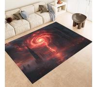 Lightning Rugs for Bedroom Fantasy Doomsday Carpet Cashmere 3D Printed Area Rug Machine-Washable Rug Reinforced Anti-Slip Backing for Hallway Period Cottages Reading Nooks Room Accessories 80x120 cm