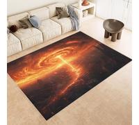 Lightning Rugs for Living Room 3D Printed Fantasy Doomsday Rug 80x120 cm Faux Cashmere Fluffy Rug Anti-Slip Stain-Resistant Machine/Vacuum Washable Carpet for Hallway Breakfast Nook Under the Table