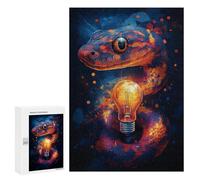 Lightning Serpent Illuminating Power, 300 PCS Decorative Wooden Puzzle, Year-End Present - for A Rewarding Weekend Challenge