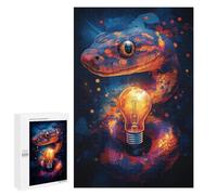 Lightning Serpent Illuminating Power: Gift for Winter Evenings, 1000 PCS Decorative Jigsaw for Grown-Ups, with A Decorative Finished Picture