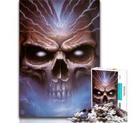 Lightning Skeleton 1000 Pieces Jigsaw Puzzle For Adults Teens,Challenging Game Toys Every Piece Is Unique - Challenging Family Fun Game 38x26cm