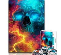 Lightning Skeleton Jigsaw Puzzles for Teenagers 1000 Jigsaws,for Educational Game Challenge Toy Unique Home Decor And Gifts (75x50cm)