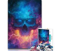 Lightning Skeleton Jigsaw Puzzles for Teenagers 1000 Jigsaws,Learning Educational Toys Family Games with Matching Poster And Trivia Sheet 50x75cm